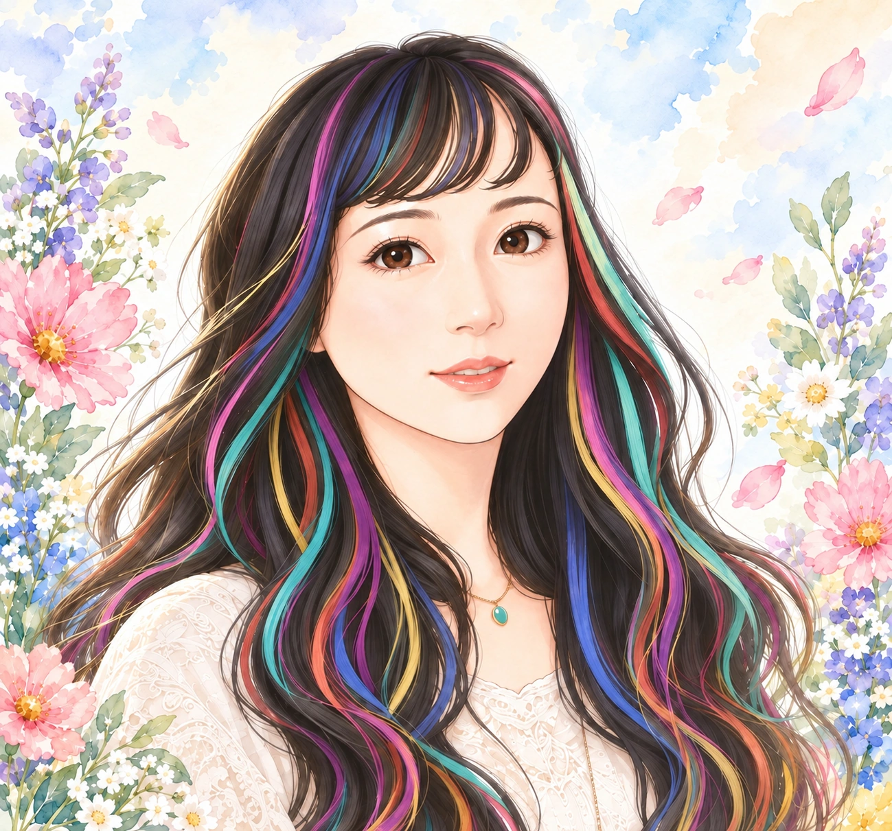 占い師しんの水彩イラスト