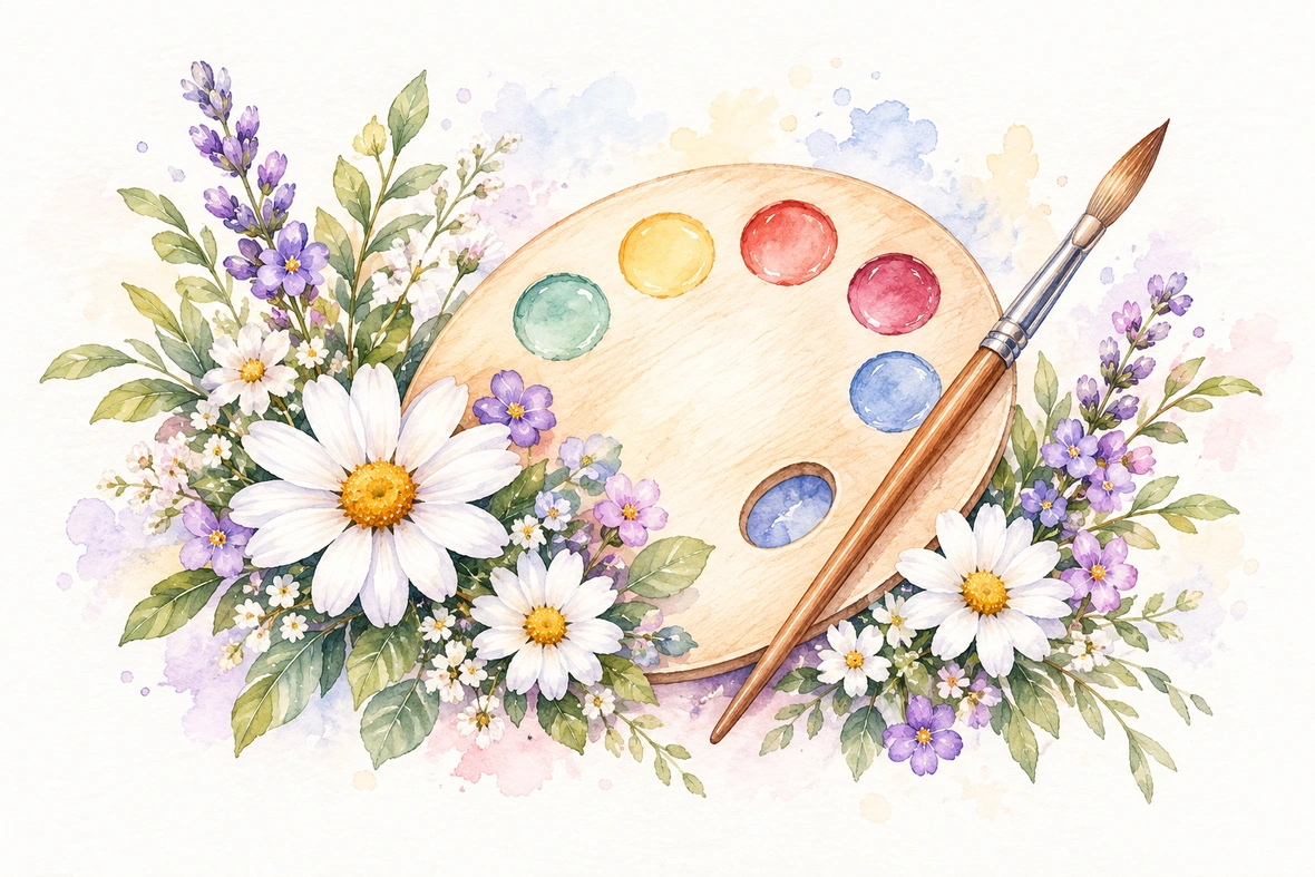 日々の楽しみ・趣味をイメージした水彩画